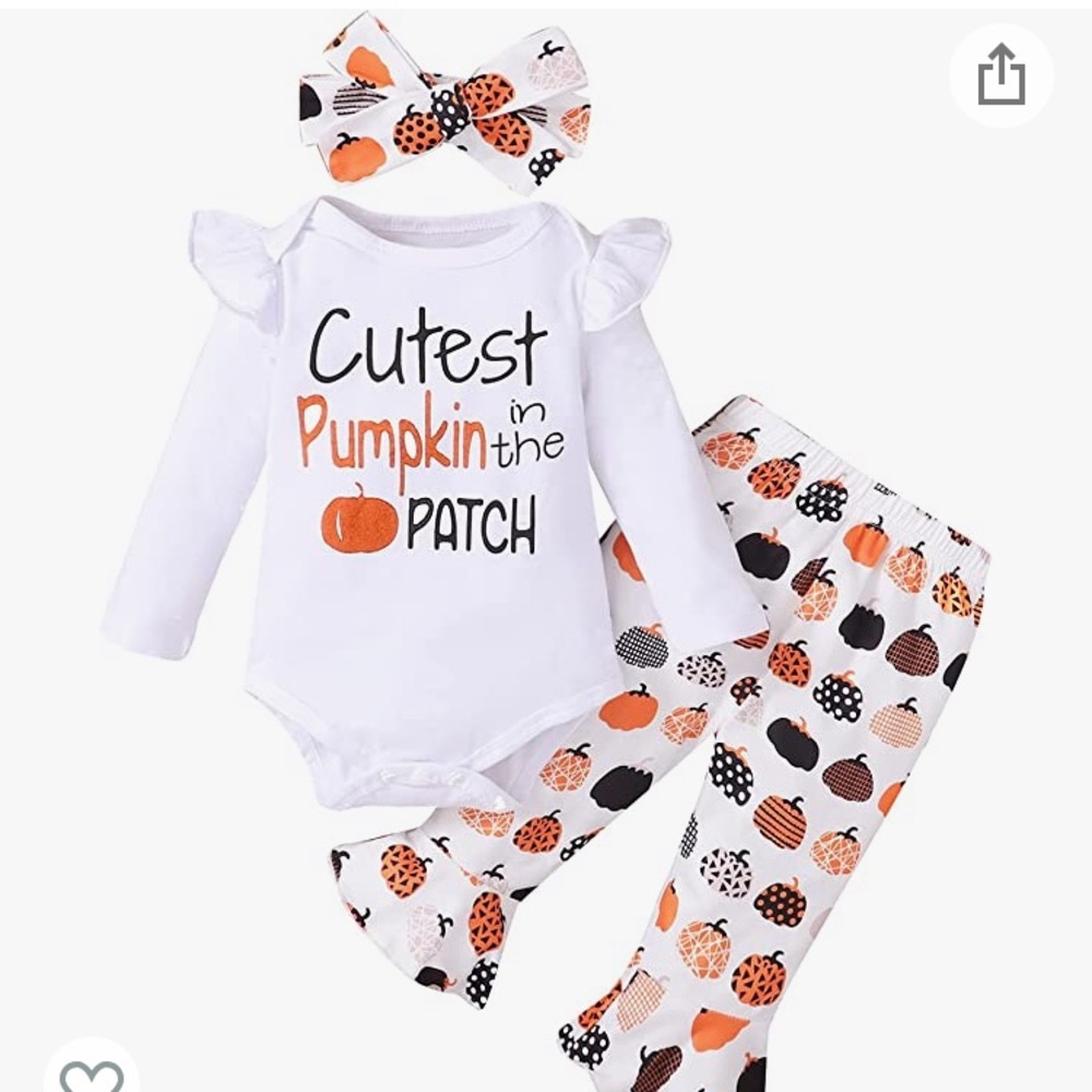 Adorable fall baby girl outfit 6-12months